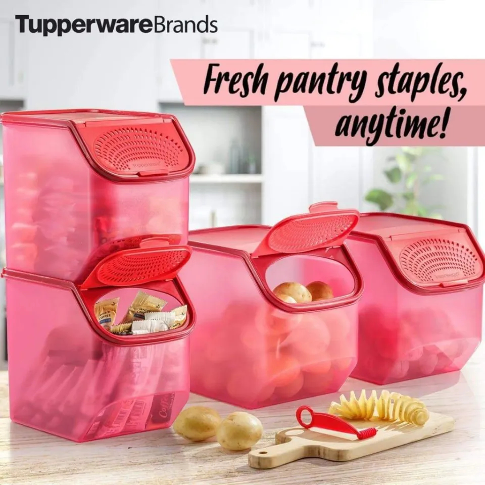 Tupperware Potato Storage Box 5.5L + Onion Storage Container 3L +