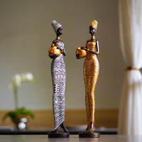 N Tribal Girls สาวเรซิ่น Figurines ตกแต่งบ้าน N ผู้หญิงประติมากรรมเรซิ่นสมัยใหม่ประติมากรรม Creative Vintage Gift