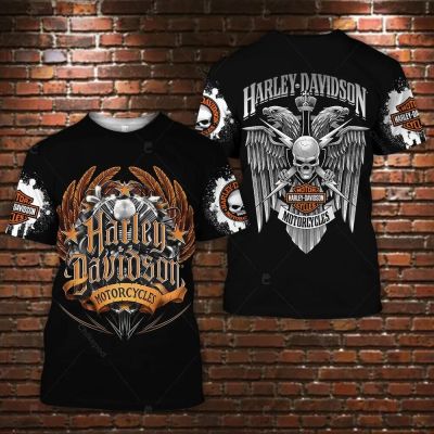 motorcycle motorcycle skull logo harley racing 3d racing fans fashion t-shirt