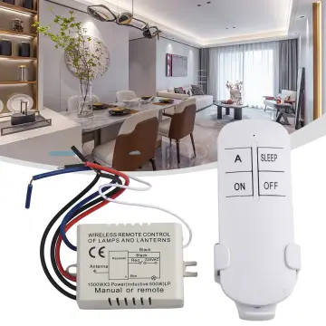 QIACHIP Wireless Remote Control Light Switch 220V Receiver Transmitter  ON/OFF Digital 1/2/3 Way