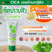 LYSE CICA Aloevera Gel ใบบัวบก เจลว่านหางจระเข้ 99.4% เจลบัวบก เจลกู้ผิว ครีมใบบก สบู่บัวบก บำรุงผิวให้ชุ่มชื่นทั้งผิวหน้าและผิวกาย ดูแลผิวหน้า 65 g.