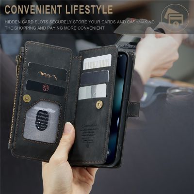 Luxury Leather Wallet Protection Cover For iPhone 13 Pro Max 12 Mini 11 X XR XS 7 8 Plus SE Case Shockproof Phone Case Funda