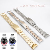 Applicable bandwidth 20 mm watch case accessories GMT strap sliding lock buckle solid stainless steel strip