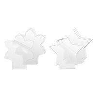 6PCSPack Acrylic Light Sheets Creative Star Snowflake Design DIY LED Night Lights Supplies for Christmas Decorations