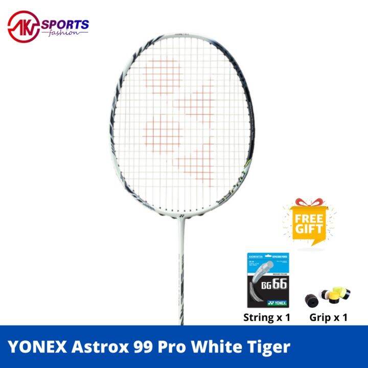 Yonex Badminton Racket Astrox 99 Pro WHite Tiger [Free String & Grip