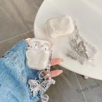 【hot sale】 ✧ C02 2022 NEW INS 3D Butterfly Case With Keychain For Apple Airpods 1 2 Pro 2 3 Bluetooth Earphone Protective TPU Soft Cover Casing