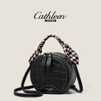 Kathleen advanced texture new female fashion niche oblique small bag bag hot style western style portable small round BaoChao --ndjb238803