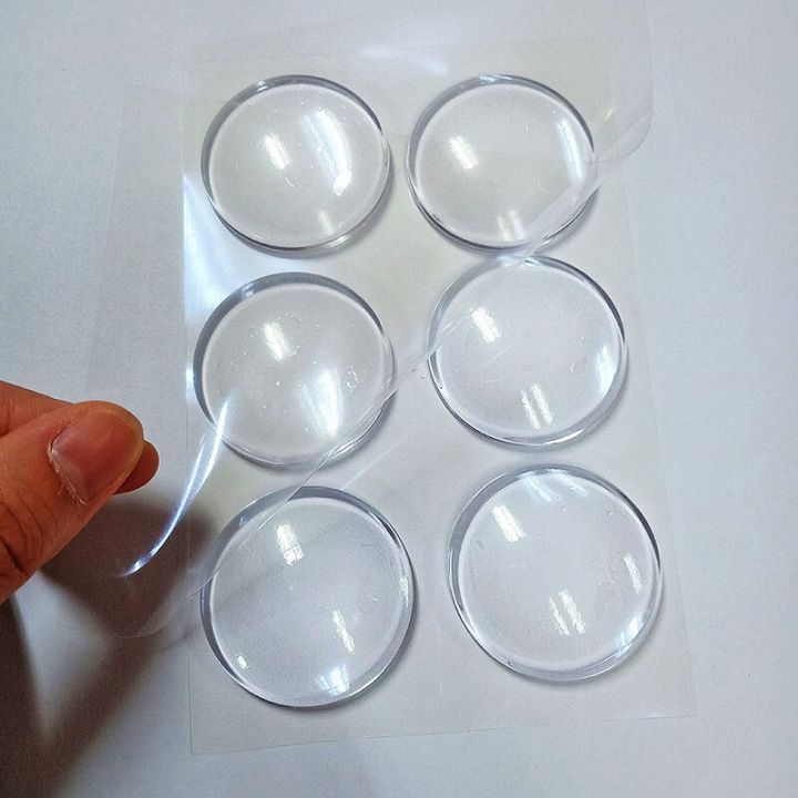 6pcs-transparent-soft-silicone-wall-protector-self-adhesive-door-stopper-silicone-door-handle-muffler-round-buffer-cushion-decorative-door-stops