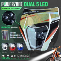 PowerZone ไฟหน้ารถจักรยานยนต์ไฟหน้า Supermoto Fairing สำหรับ KTM EXC SXF MX Dirt Bike Enduro ไฟหน้า