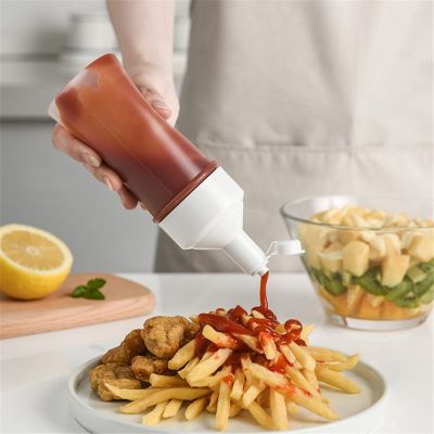 [ Featured ] 250ml Kitchen Squeeze Oil Bottles Leak-Proof Seasoning Sauce Squeeze Squirt Dispenser Bottle Syrup Salad Dressing Condiment Container Food Dispenser Bottles for Oil Sauce Mustard Kitchen Accessories