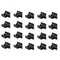 20Pcs Self Adhesive Curtain Bracket Holder Rod Hooks Wall Curtain Hanging Fixed Clip -A