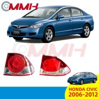 Honda Civic FD FD2 FD1 (2006-2012) เสื้อ​ไฟท้าย ไฟท้าย​แต่ง ไฟท้ายไฟเบรค​ ไฟเลี้ยว Taillamp Taillight ไฟท้าย​ พร้อมทับทิม ไฟท้ายกันชนหลังสําหรับ​ ทับทิมในฝาท้ายไฟท้าย