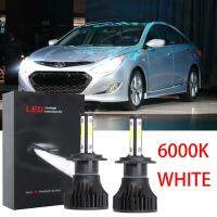 ชุดหลอดไฟหน้าฮาโลเจน LED 6000K 2012 6000K แบบเปลี่ยน สําหรับ Hyundai Sonata YF 2011-2014 เสียบและเล่น