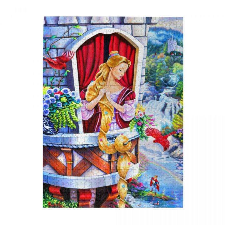 raiponce-wooden-jigsaw-puzzle-500-pieces-educational-toy-painting-art-decor-decompression-toys-500pcs