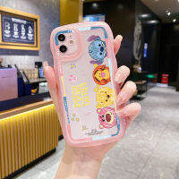 สำหรับ S23 Samsung Galaxy S21พิเศษ S22เป็นพิเศษบวก S20 FE น่ารักสติชต์ฟูเมาส์เป็ดหน้าหมีคลุมขอบคลื่นเคสป้องกันเลนส์แบบเต็ม