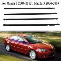 แถบปิดผนึกสายพานซีลกระจกข้างรถยนต์สำหรับ Mazda 6 2004-2012สำหรับ Mazda 3 2004-2009 Ruer หน้าต่างแก้วปิดด้านนอก