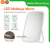 Xiaomi Youpin Jordan &amp; Judy กระจกแต่งหน้า 1200mAh LED พกพาสะดวก Lighted Makeup Mirror พับได้ ความคมชัดสูง ความสว่างสูง กระจกแต่งหน้าตั้งโต๊ะ