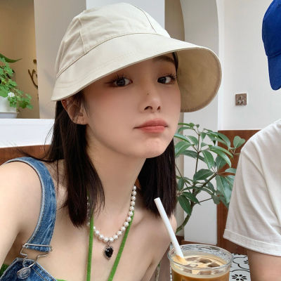 （HOT)XDE Zhao Lusi หมวกกันแดดแบบเดียวกันหมวกกันแดดผู้หญิงหมวกชาวประมงแบบบางสำหรับฤดูร้อนหมวกกันแดดทรงโดมสำหรับผู้หญิง