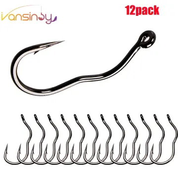 High Carbon Steel Fishing Hook with Fishing Line 12PCS Barbed Hook