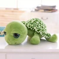 【ของเล่นตุ๊กตา】 20cm Stuffed Plush Cartoon Turtle Toy Green Big Eyes Stuffed Tortoise Turtle Animal Plush Baby Toy Gift 20 ！