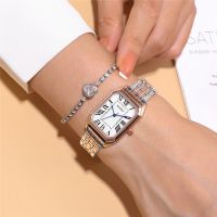 ♂ New 2023 rectangular Roman scale ladies steel strap watch fashion trend thin strap quartz ladies fashion watch