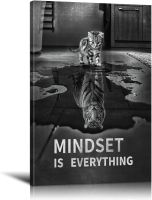 Mindset เป็นโปสเตอร์ทุกอย่างที่สร้างแรงบันดาลใจศิลปะบนผนังคำพูดที่สร้างแรงบันดาลใจผ้าใบศิลปะติดผนังสร้างแรงบันดาลใจศิลปะบนผนังโปสเตอร์ติดผนังที่สร้างแรงบันดาลใจตกแต่งสำนักงานสำหรับห้องเรียนของตกแต่งสำนักงาน12W X 18H