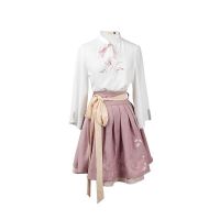 Women Improved Hanfu Embroidered R Chinese Elements Daily Student Dress