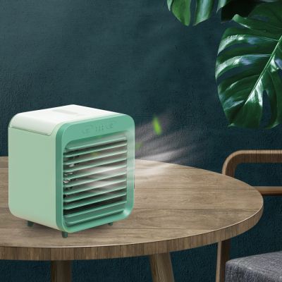 【CW】 Desktop Air Cooler water mist Small USB Rechargeable Office Electric Cooling  Conditioner