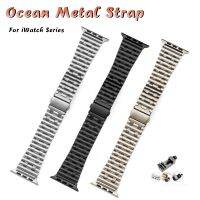 41mm 45mm Ocean Stainless Steel Strap for Apple Watch 8 Ultra 49mm Metal Band for iWatch Series 8 7 6 SE 5 4 3 40mm 44mm 38 42mm Straps