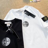 Stone Islandˉ Summer new short-sleeved mens and womens round neck loose cotton couple T-shirt top 004 002 016 017❈▼☒