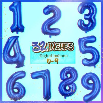 Blue Number balloons Happy Birthday Party Decorations Kid Foil Balloons Air Helium Baloons Birthday Globos Balon Balloons