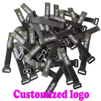 Customized your LOGO nylon Reverse buckle hook loop fastener tape audio cable strap wire cable tie sticky Line finishing DIR