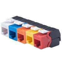 Hot K RJ45อีเทอร์เน็ต10Gbps CAT6A มีสีสันแจ็ค Keystone ไม่มีเครื่องมือเชื่อมต่อโมดูลเครือข่าย RJ45ปลั๊กอินเทอร์เน็ต