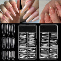 100120Pcs เคล็ดลับเล็บปลอมเต็มรูปแบบ Quick Fingernail Extension Matte Clear เล็บอะคริลิคเล็บเครื่องมืออุปกรณ์เสริม