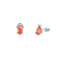 Korean Earrings 925 Sterling Colorful Zircon Stud Earring For Women Piercing Pendientes Plata 925 Rainbow Crystal Aretes Jewelry