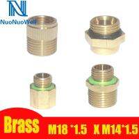 NuoNuoWell M18 X M14 BSP Thread Brass Reducer Connector Washing Machine Water Gun Adapter Tooth Spacing 1.5mm