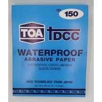 กระดาษทรายน้ำ TOA DCC No. 100 / 150 / 180 / 220 / 240 ใช้สำหรับขัดเหล็ก (ชุดละ 10 แผ่น)