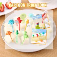 6 Pcs/set Fruit Forks Cartoon Animal Lunch Sign Decorative Fruit Sign Fork O8S7