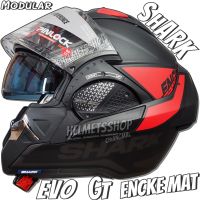 SHARK EVO GT ENCKE MAT [ Modular ] [ แว่น 2 ชั้น ] [ นวมถอดซักได้ ] [ มีช่องเว้า ] [ กิ๊ฟล็อค ]