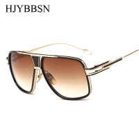 VISION Square Pilot Sunglasses Men Driving 2021 Male Luxury Brand Sun Glasses For Men Metal Designer Cool Shades MIRROR retro