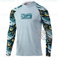 PELAGIC Performance Fishing Shirts Mens Long Sleeve UPF50 Protection Fishing Clothing Anti Mosquito Breathable Fishing T-shirt