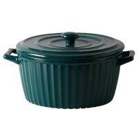 Ceramic Casserole with Lid, 1600Ml Ceramic Bakeware Soup Bowl