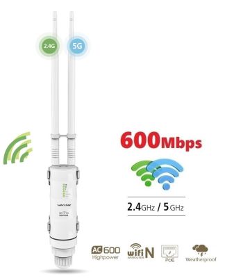 Outdoor WiFi Range Extender Wireless Access Point Dual Band 2.4G+5Ghz High Power Wifi Router/Repeater Signal Booster POE