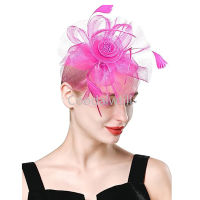 แฟนซีขนนกดาร์บี้ Fascinator เจ้าสาวหมวกสาว H Eadwear สำหรับแสดงพรรคเหตุการณ์อุปกรณ์ผมและคาดศีรษะ Ocktail Pill หมวก