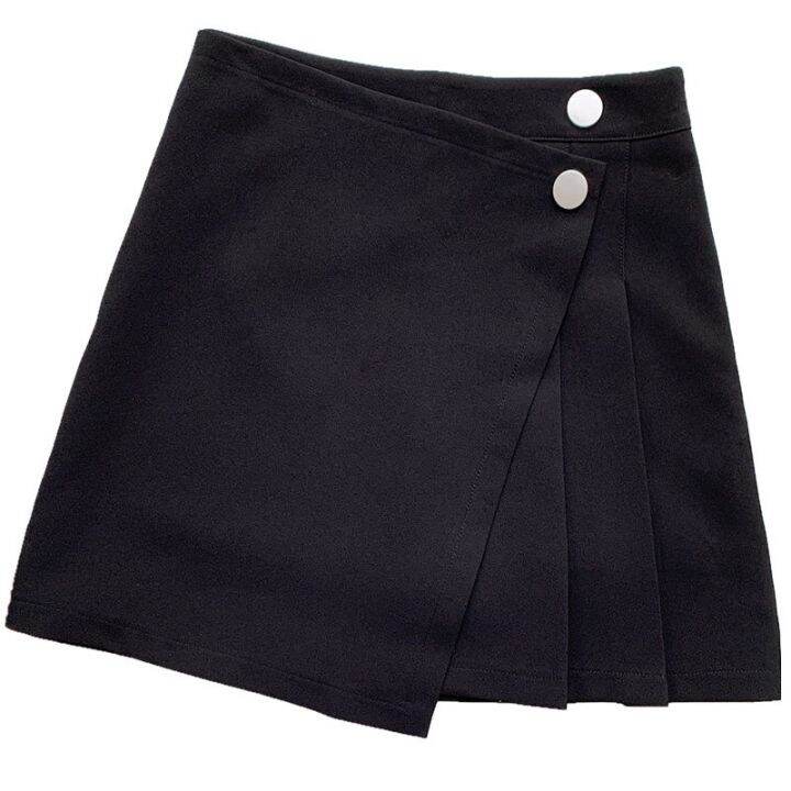 cc-skirts-side-buttons-pleated-a-line-irregular-all-match-waist-skirt-graceful-s-4xl-new-arrival