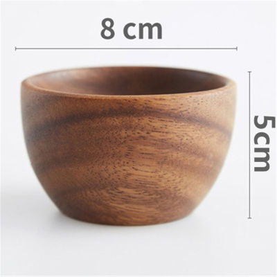 Mini Salad Bowl Wooden Plate Fruit Saucer Tea Dessert Dinner Bread Drink Fruit Juice Storage Cup Bowl Dishes