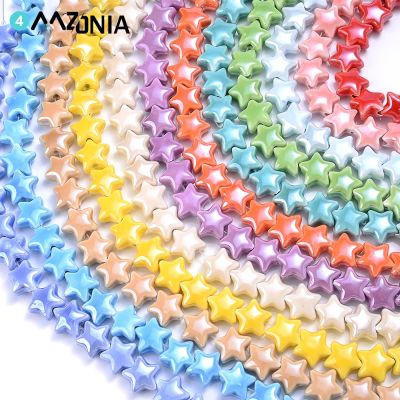 10pcs Colorful Star Ceramic Beads Mixed Five-pointed Star Spacer Beads For Handmade Jewelry Diy Making Bracelet Accessories