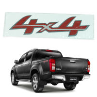 สติ๊กเกอร์  4x4  กว้าง 9.5cm. ยาว 36cm. สีแดง-เทา 2 ชิ้น  Isuzu D-max 1.9 อีซูซุ ดีแมกซ์ ปี  2016 2017 2 ประตู 4 ประตู ดีแม็ก ดีแม็ค  สินค้าราคาถูก คุณภาพดี  Sticker