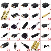 HVJ-1pcs 3.5mm Male / Female Plug Jack Stereo Coupler Adapter 3.5 Mm Mono Stereo To 6.35 Rca Charging Connector For Iphone Pc Phone