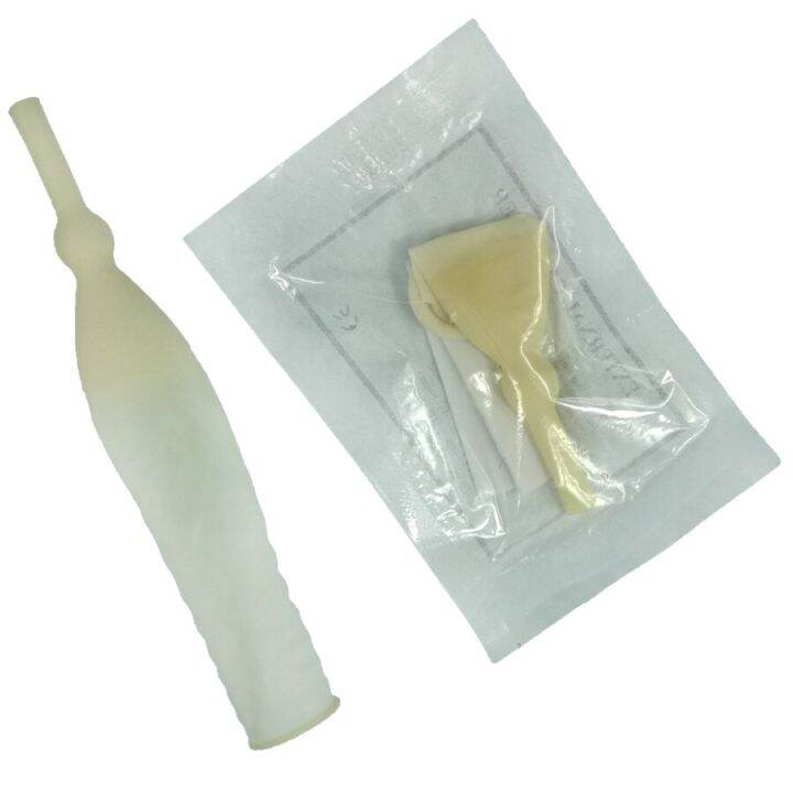 50pcs-disposable-medical-urine-collector-latex-urine-bag-male-external-catheter-single-use-e-o-sterilization-25mm-30mm-35mm40mm